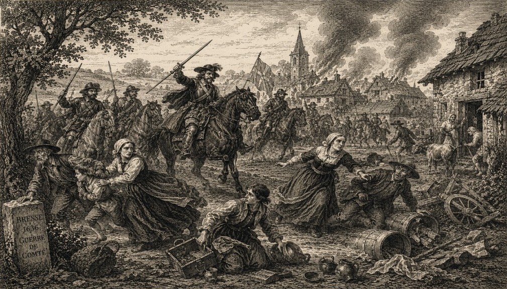 Illustration de la guerre de Comté en 1636