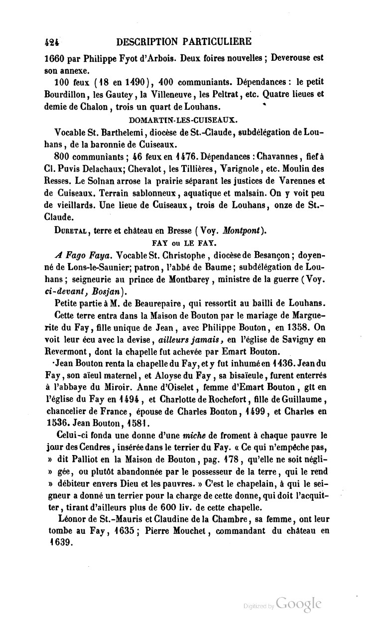 Page 424, fin de la description de Diconne
