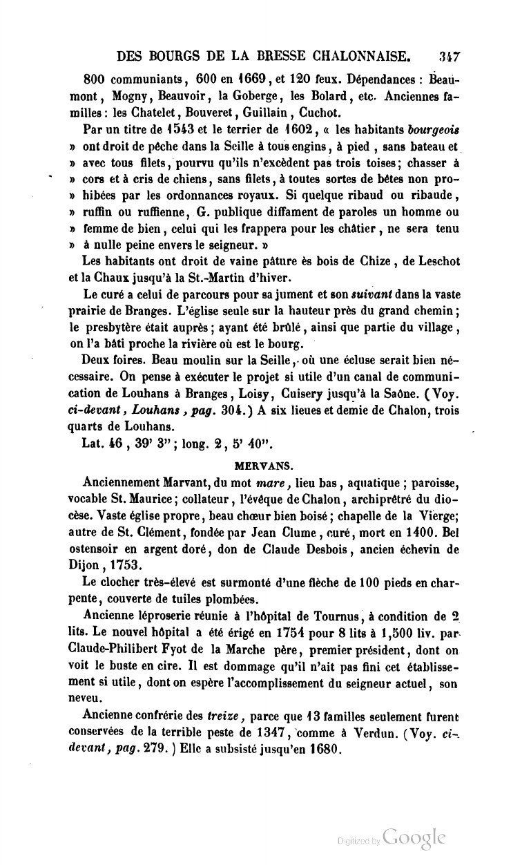 Page 347, début de la description de Mervans