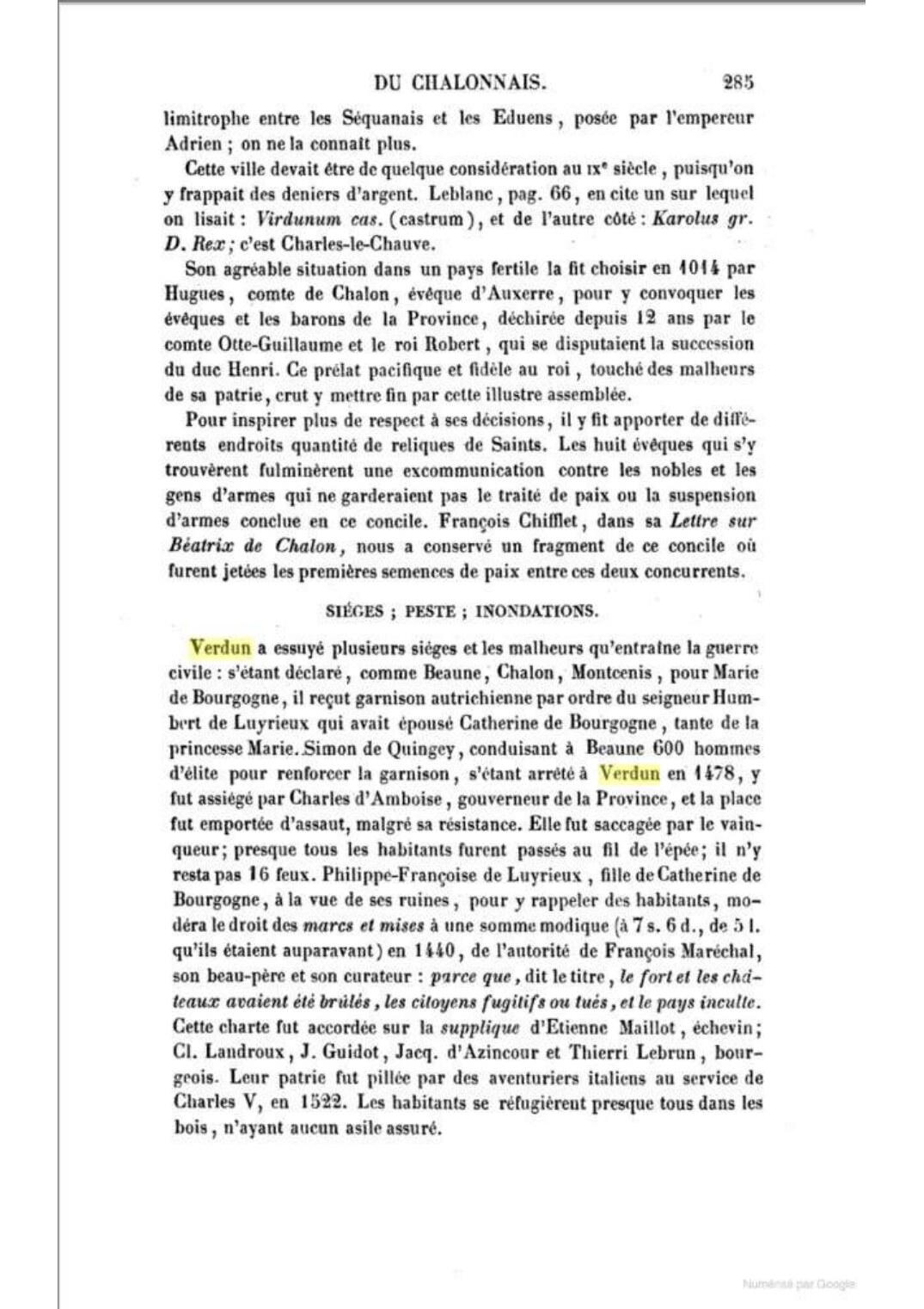 Page 285 de la description de Verdun
