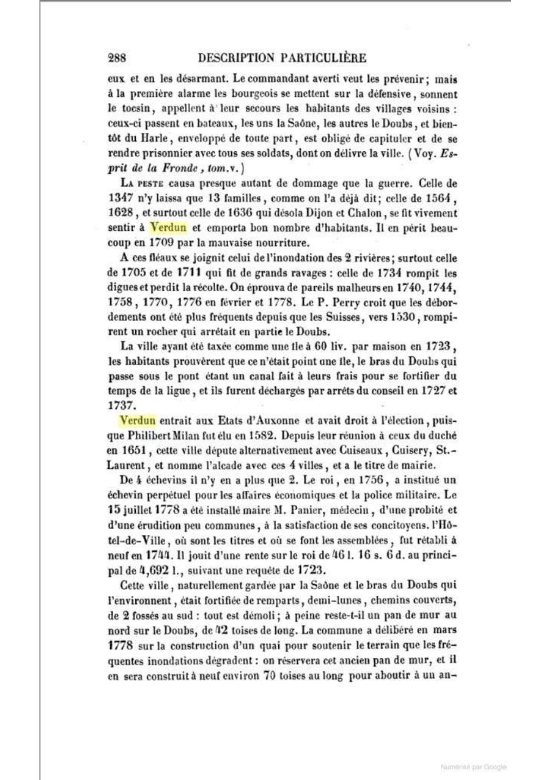 Page 288 de la description de Verdun