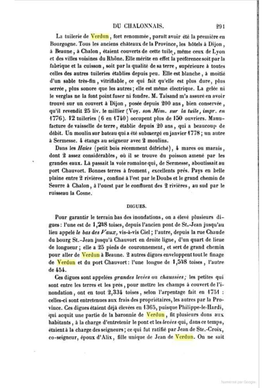 Page 291 de la description de Verdun